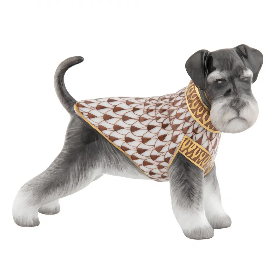 Schnauzer Chocolate 3.5 in L X 1.25 in W X 2.5 in H