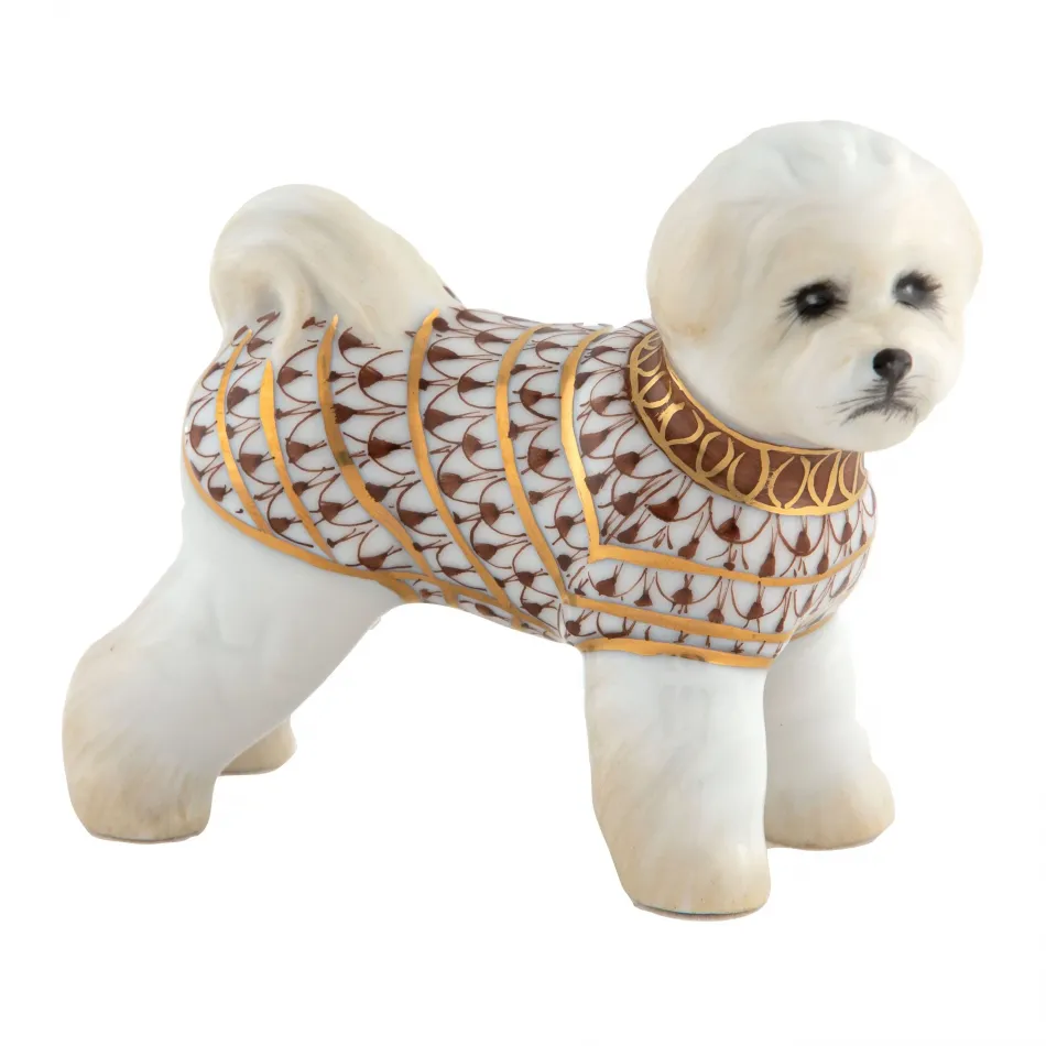 Bichon Frise Chocolate 3 in L X 1.25 in W X 2.25 in H