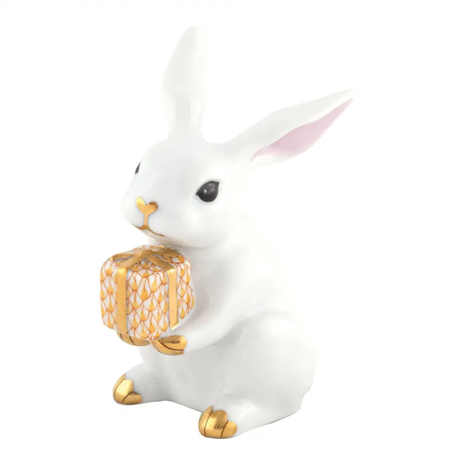 Celebration Bunny White/Butterscotch 2.25 in L X 2.25 in W X 3 in H