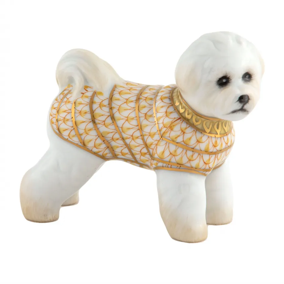 Bichon Frise Butterscotch 3 in L X 1.25 in W X 2.25 in H
