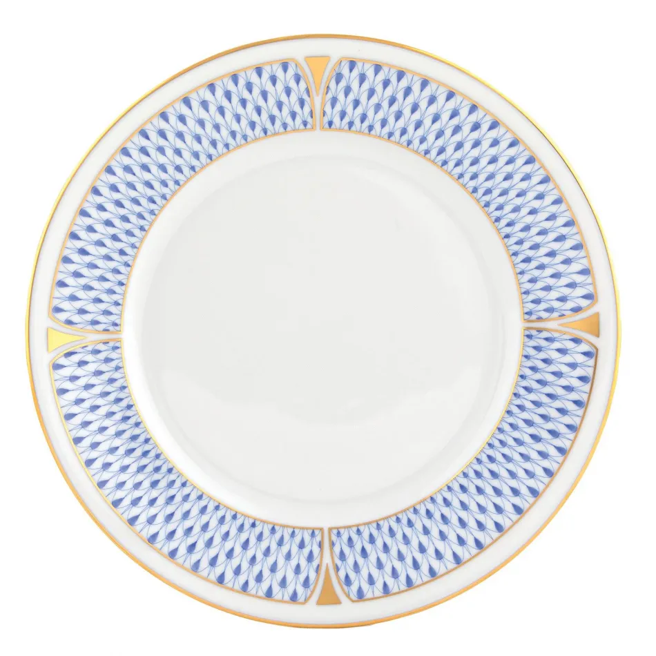 Art Deco Blue Salad Plate 7.25 in D