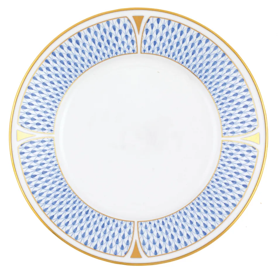 Art Deco Blue Dessert Plate 8 in D