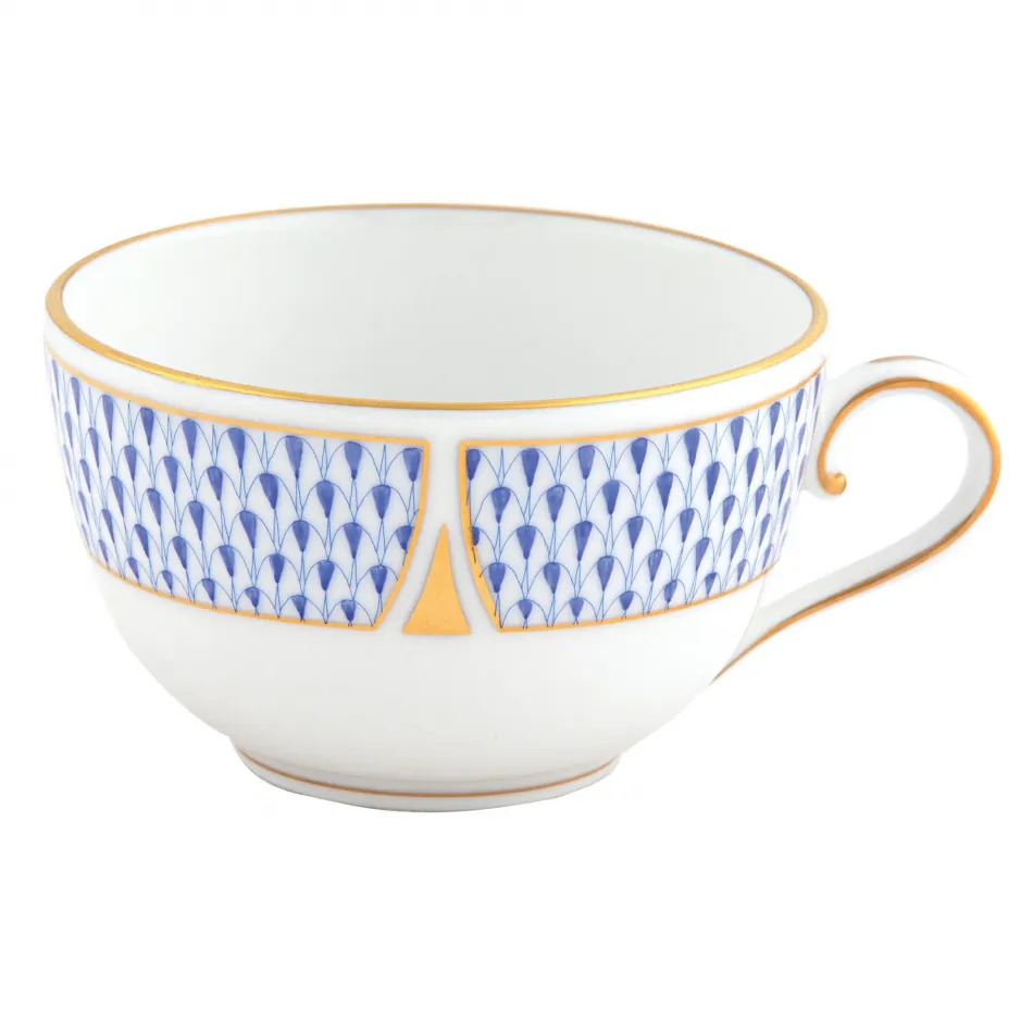 Art Deco Blue Tea Cup 6 Oz