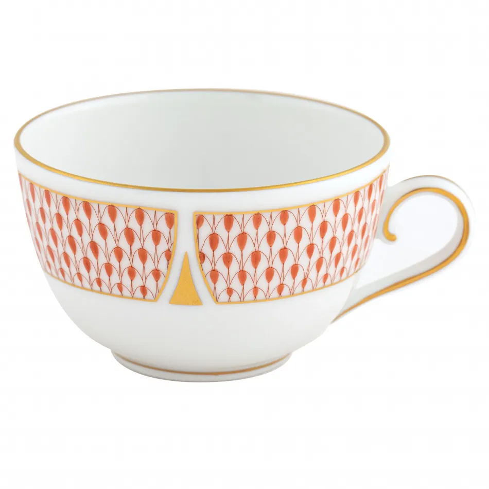 Art Deco Rust Tea Cup 6 Oz