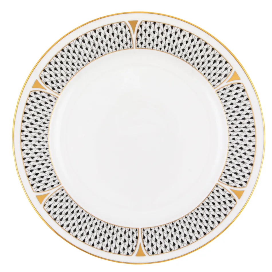 Art Deco Black Service Plate 11 in D