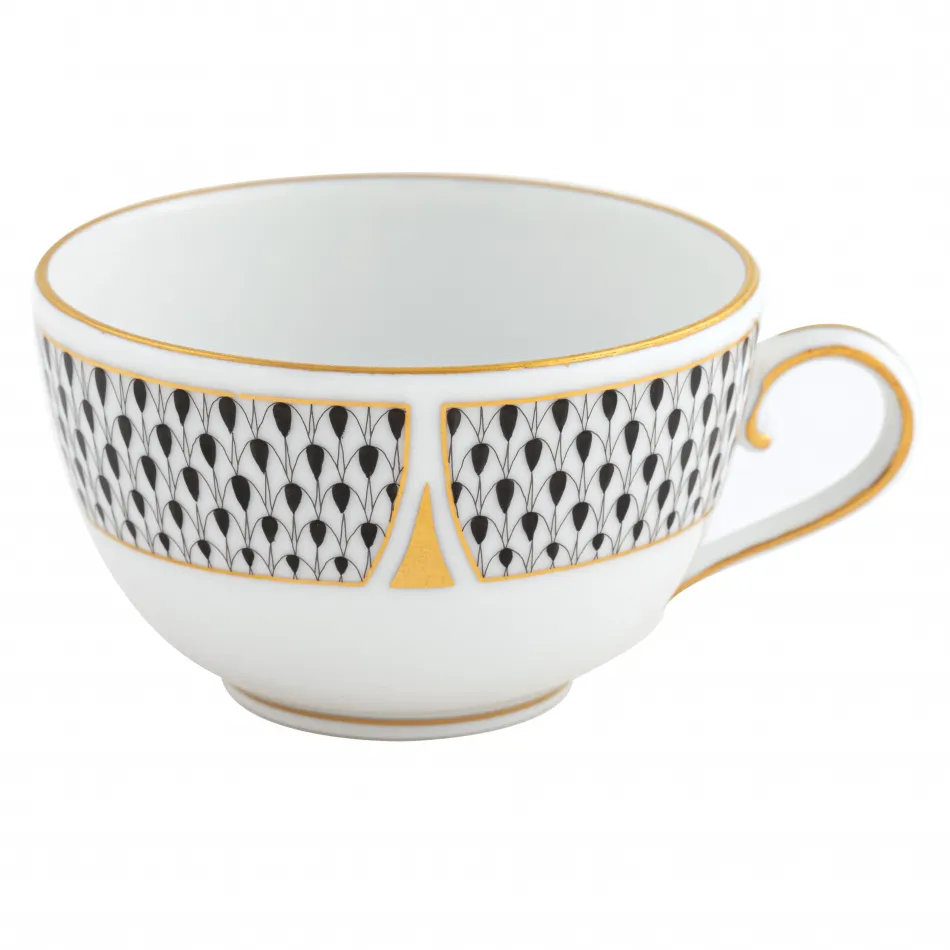 Art Deco Black Tea Cup 6 Oz