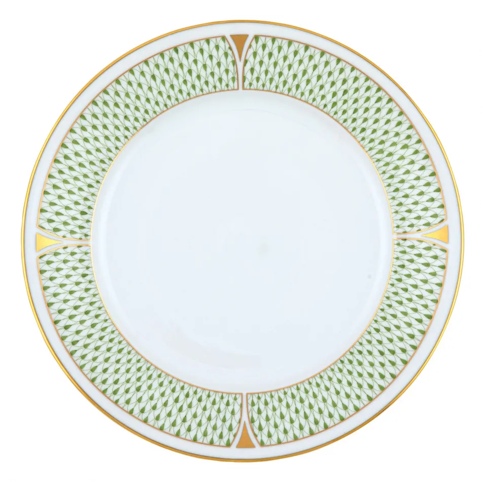 Art Deco Green Dinner Plate 10.25 in D