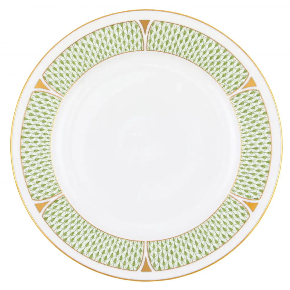 Art Deco Green Service Plate 11 in D