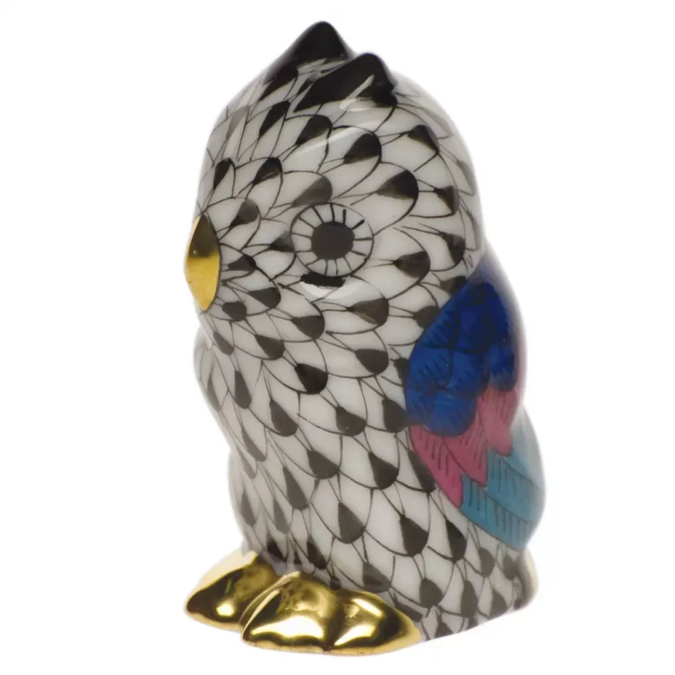 Owl Miniature Black 1.75 in H