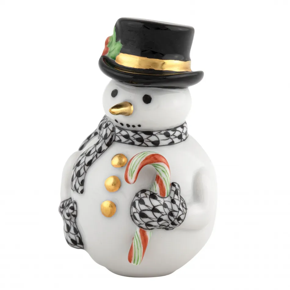 Candy Cane Snowman Black