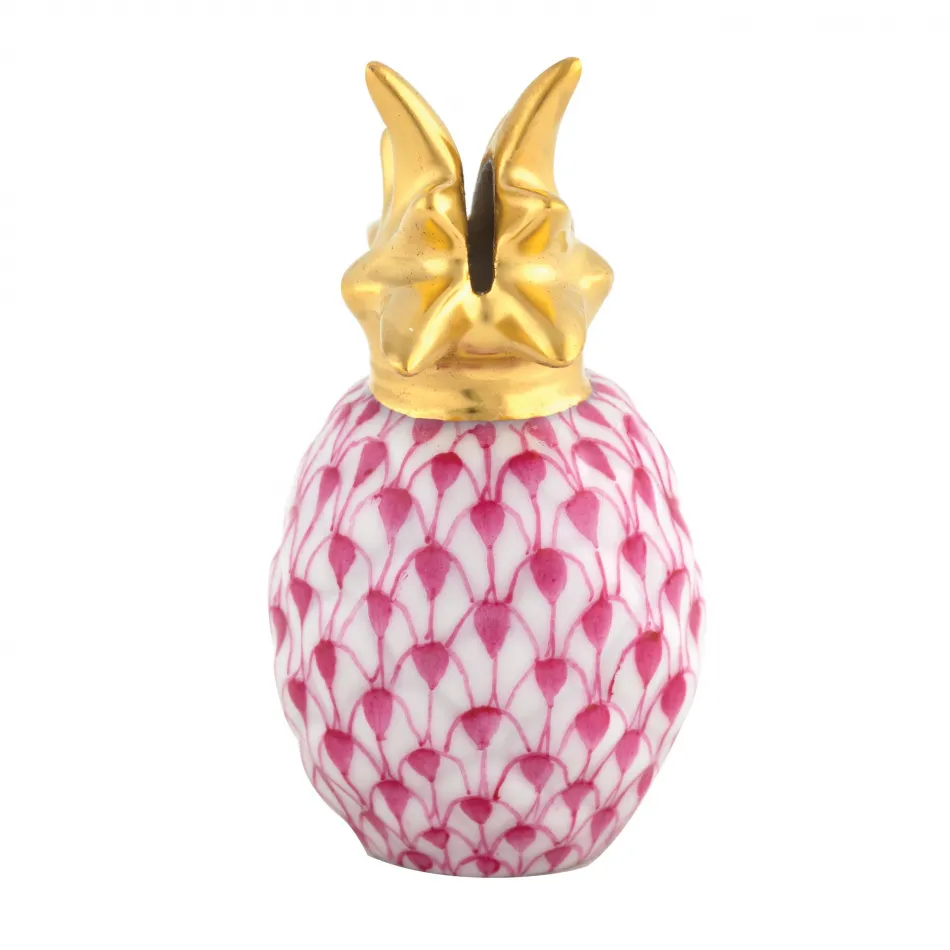 Pineapple Place Card Holder Raspberry 2 in H X 1 in D