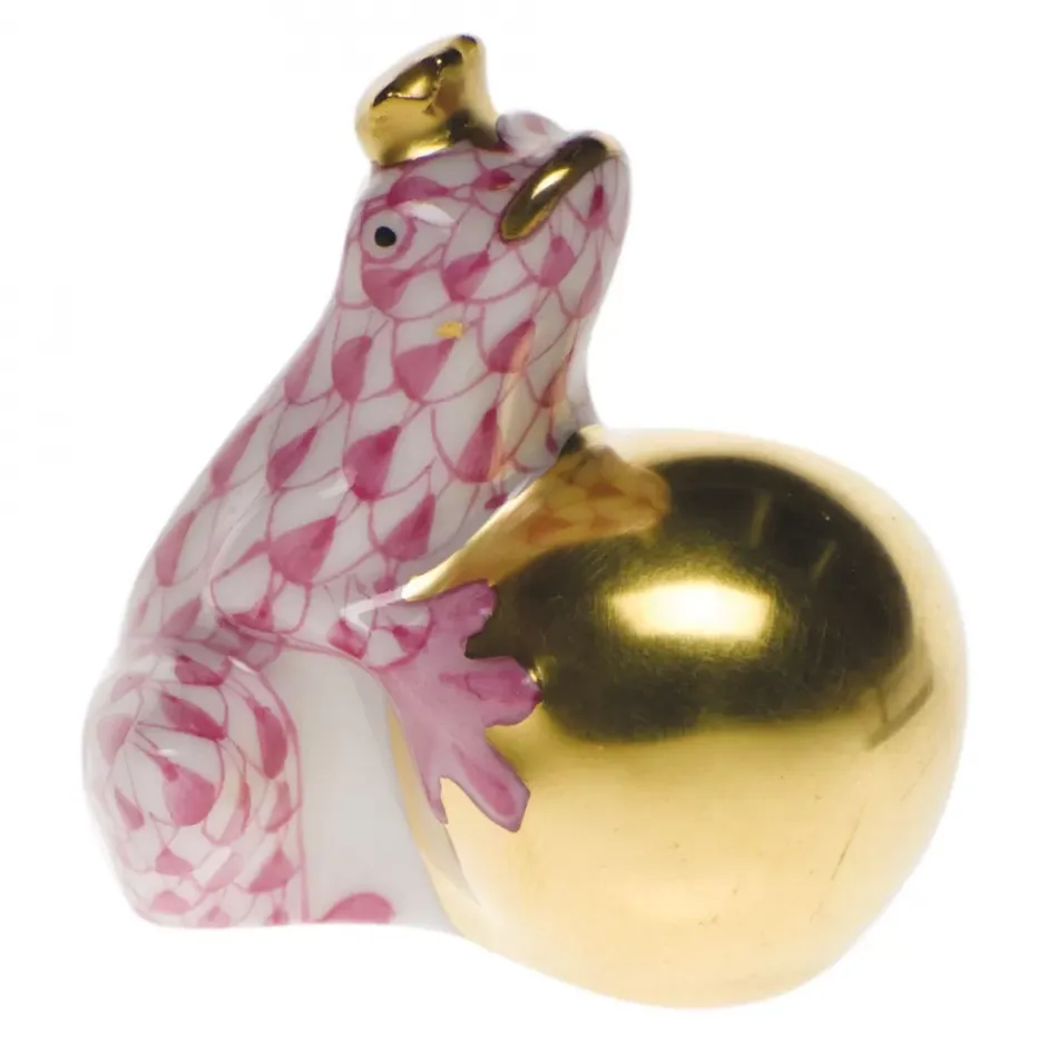 Frog With Crown Raspberry 1.5 in H