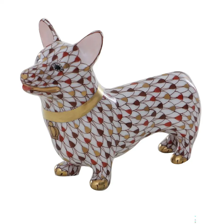 Corgi With Crown Collar Multicolor 3.25 in L X 1.25 in W X 2.25 in H
