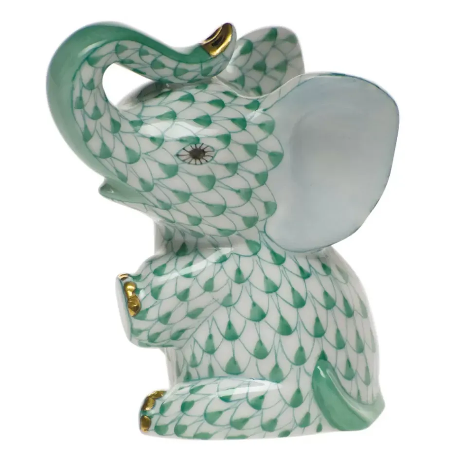 Baby Elephant Green 3 in H