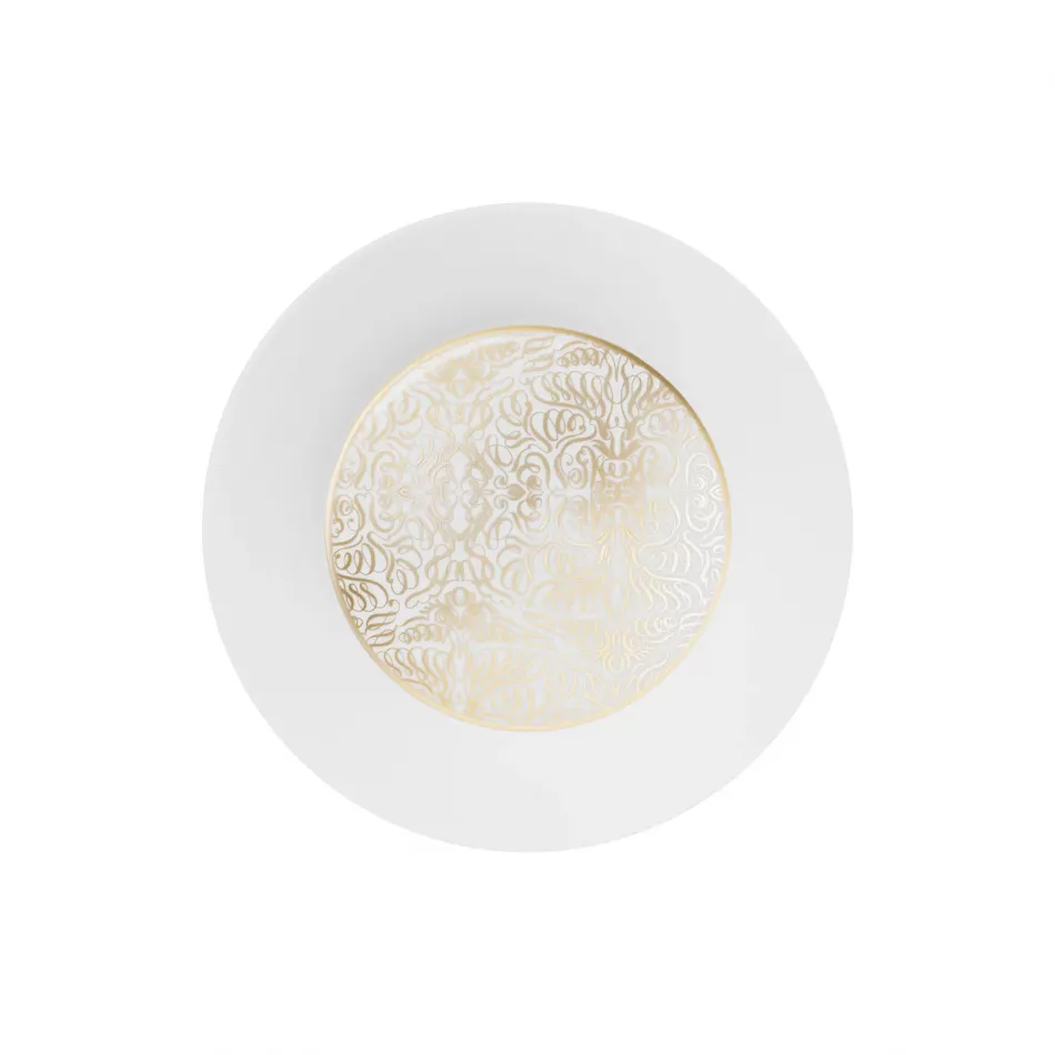 Alif Gold Breakfast/Dessert Plate Round 9.1" H 0.8" (Special Order)