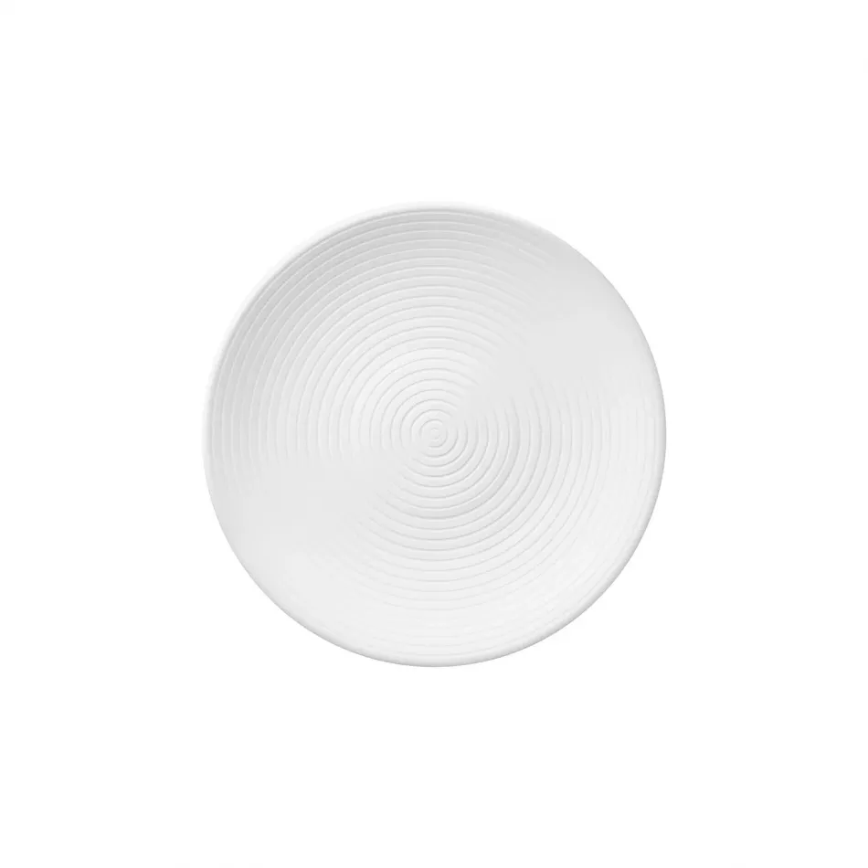 Pulse Feine Konzentrische Kreise Coupe Plate, Small Round 8.1" H 1.3" (Special Order)