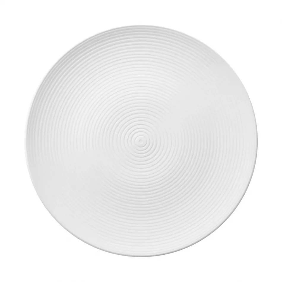 Pulse Feine Konzentrische Kreise Coupe Plate, Large Round 12.2" H 1.8" (Special Order)