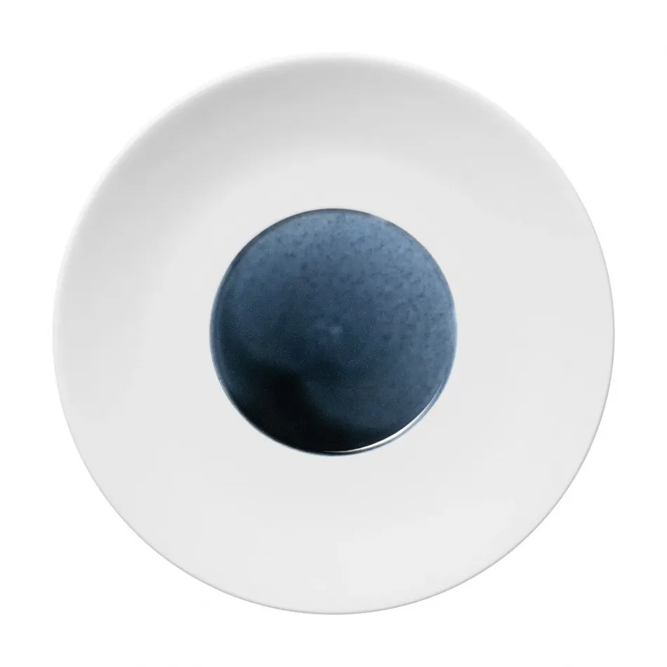 Blue Silent Coupe Plate, Large Round 12.2" H 1.8" (Special Order)