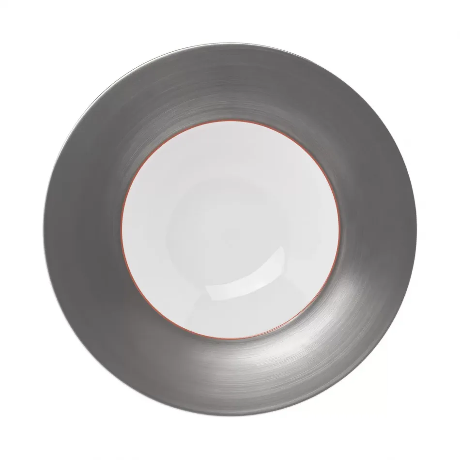 Polite Silver Pasta Plate Round 11.8" H 2.2" 12.8 oz (Special Order)