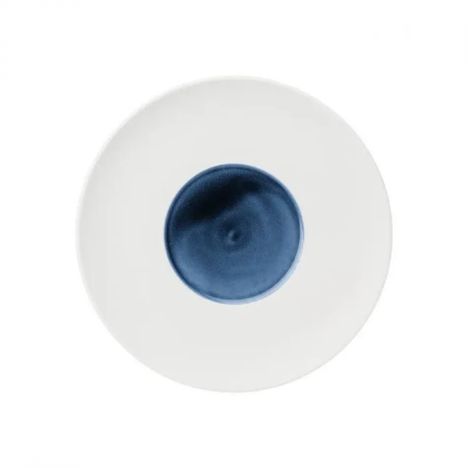 Blue Silent Coupe Plate, Medium Round 10.2" H 1.1" (Special Order)