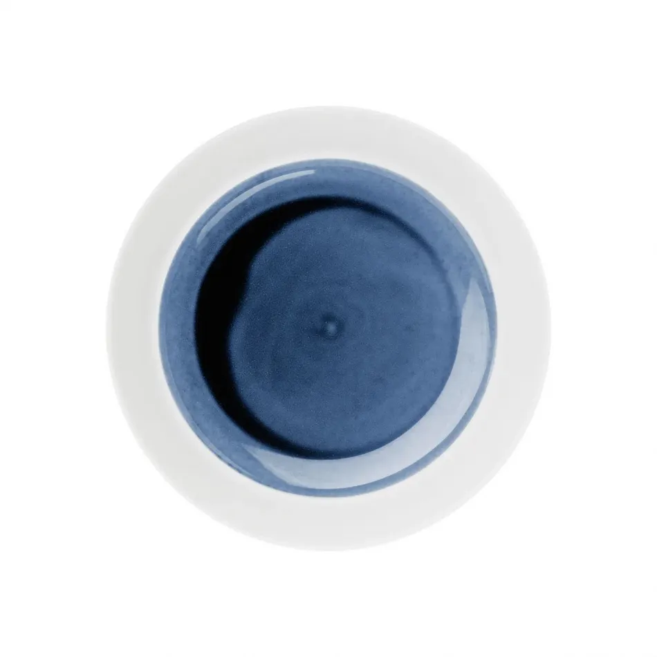 Blue Silent Shallow Plate, High Rim Round 10.2" H 1.8" (Special Order)