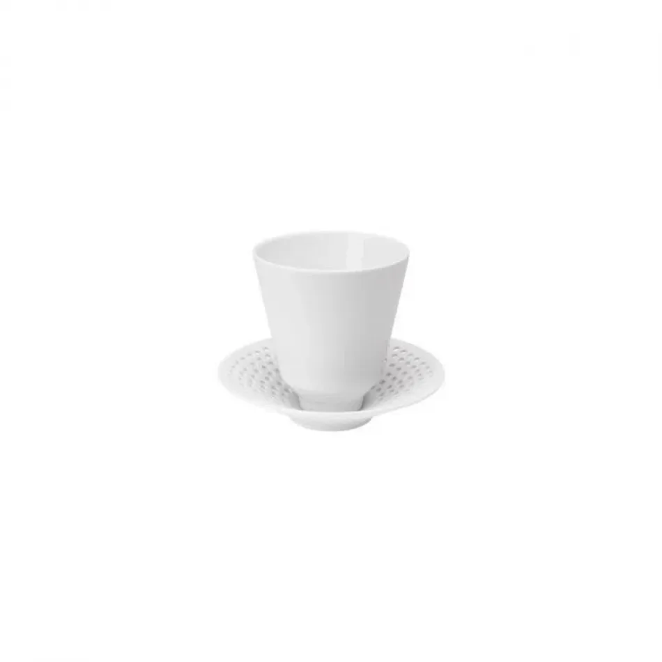 Cielo Beaker With Saucer Diam 3.3" High 3.7" 6.1Oz Diam 5.1" High 1.2"