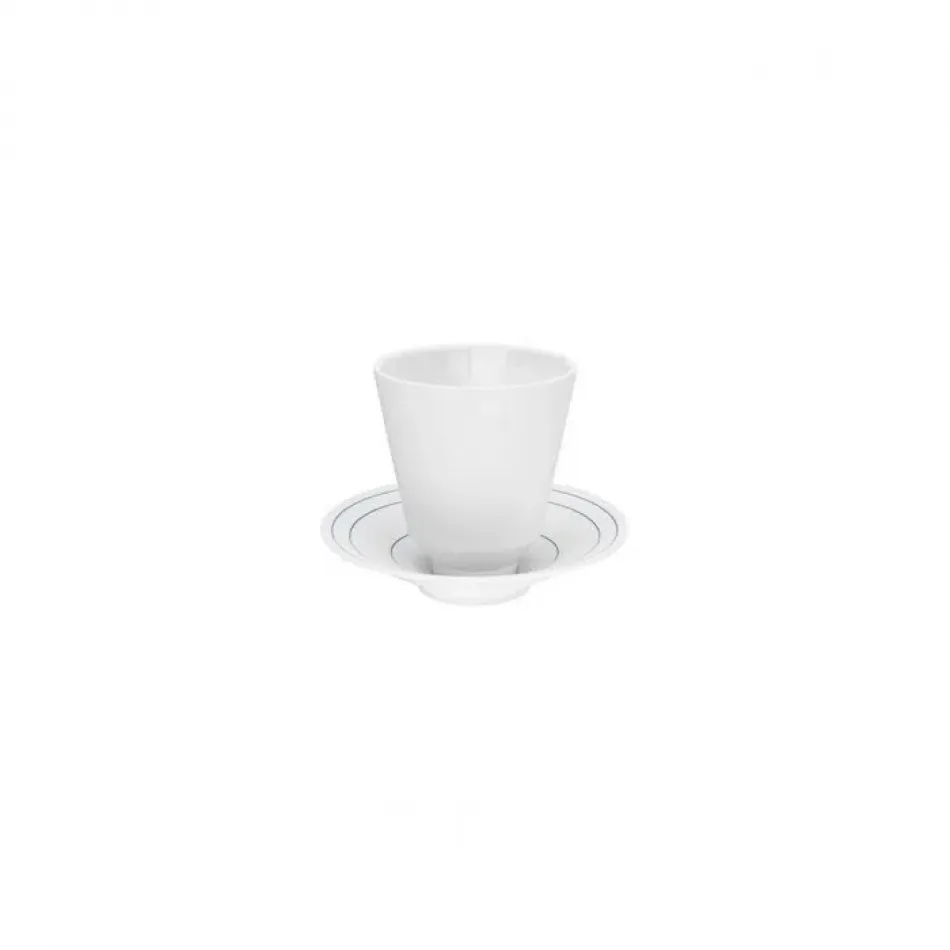 Soda Beaker With Saucer Diam 3.3" High 3.7" 6.1Oz Diam 5.1" High 1.2"