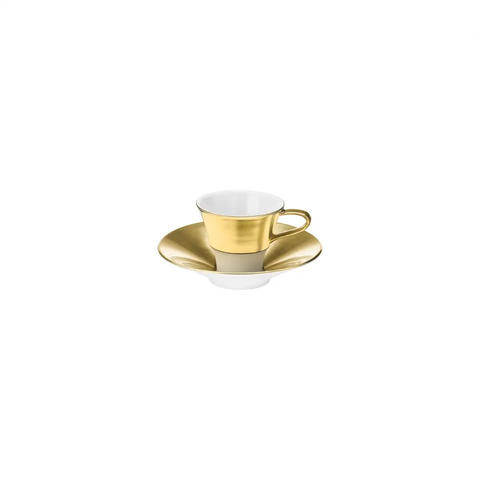 Polite Gold Espresso Cup & Saucer Round 130 Round 2.8" H 2.3" 1.7 oz Round 5.1" H 1.2" (Special Order)