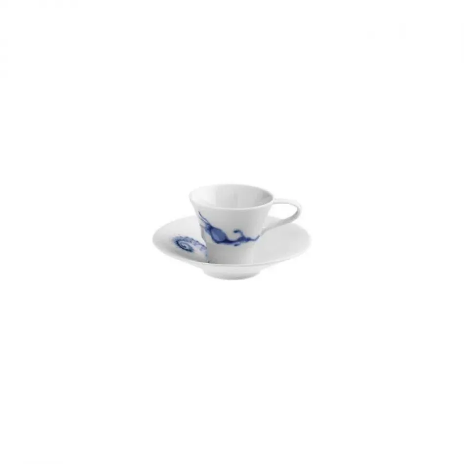 Ocean Kelp Espresso Cup With Saucer Diam 2.8" High 2.3" 1.7Oz Diam 5.1" High 1.2"