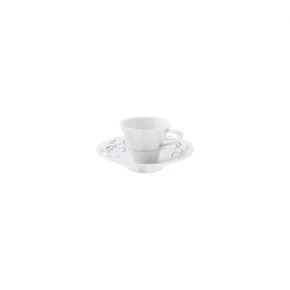 Alif Blue Espresso Cup & Saucer Round 130 Round 2.8" H 2.3" 1.7 oz Round 5.1" H 1.2" (Special Order)