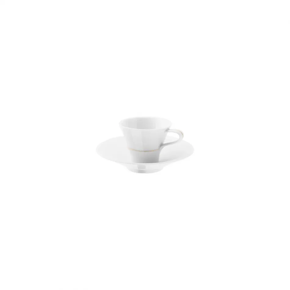 Alif Gold Espresso Cup & Saucer Round 130 Round 2.8" H 2.3" 1.7 oz Round 5.1" H 1.2" (Special Order)