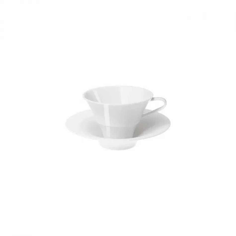 Velvet Coffee/Tea Cup With Saucer, Conical Diam 4.3" High 3.1" 5.7Oz Diam 6.5" High 1.6"