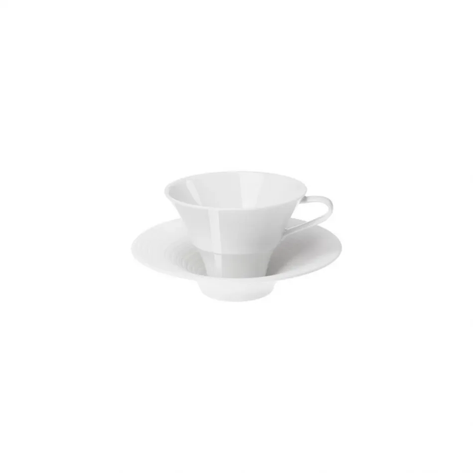 Pulse Dinneware Coffee/Tea Cup With Saucer, Conical Diam 4.3" High 3.1" 5.7Oz Diam 6.5" High 1.6"