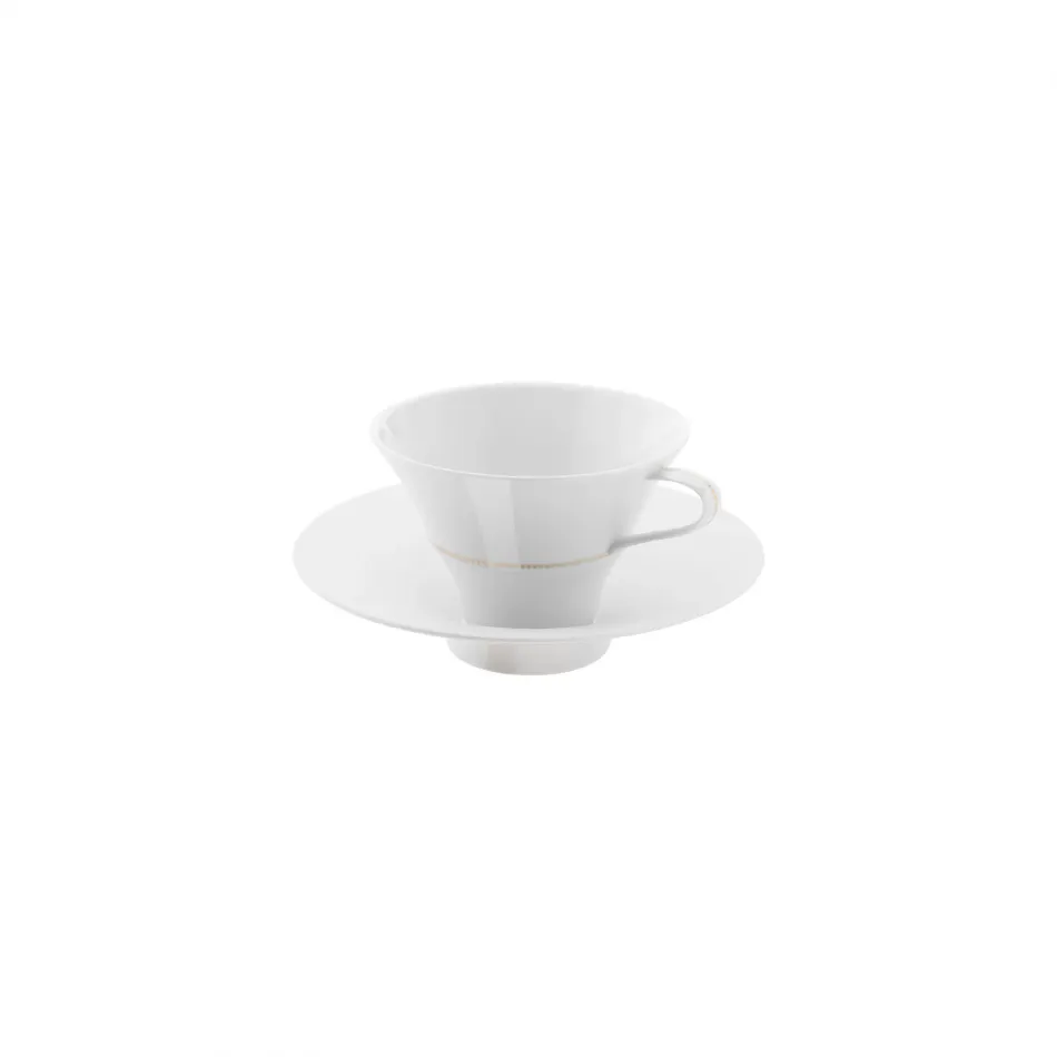 Alif Gold Coffee/Tea Cup & Tall Saucer Round 165 Round 4.3" H 3.1" 5.7 oz Round 6.5" H 1.6" (Special Order)