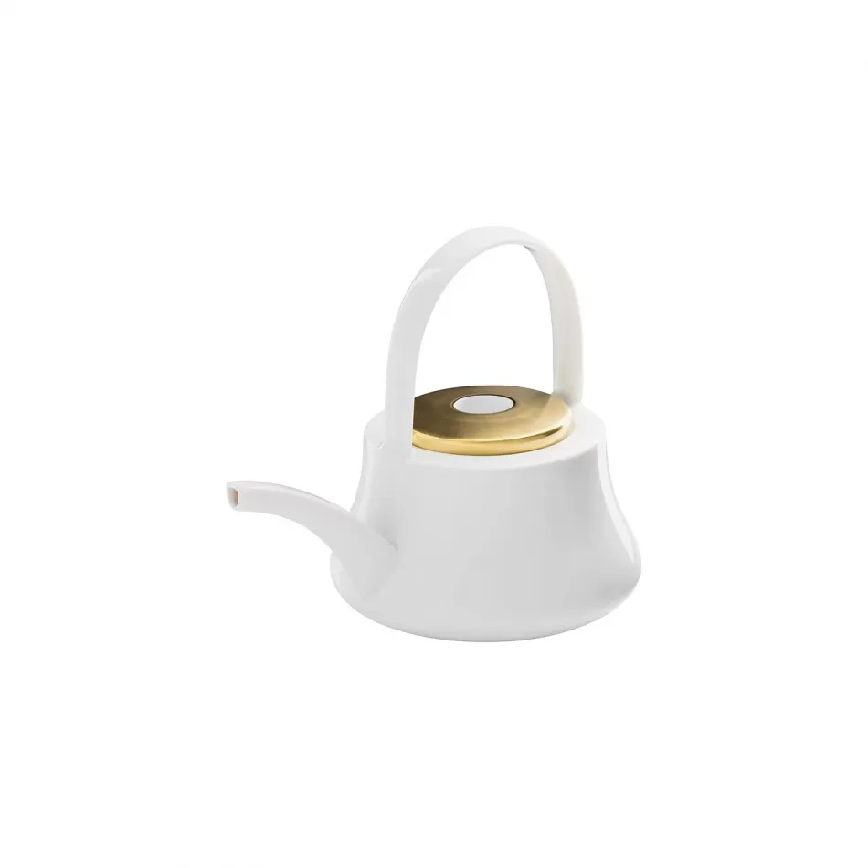 Polite Gold Top-Handle Teapot Round 5.5" H 7.9" 27.1 oz (Special Order)