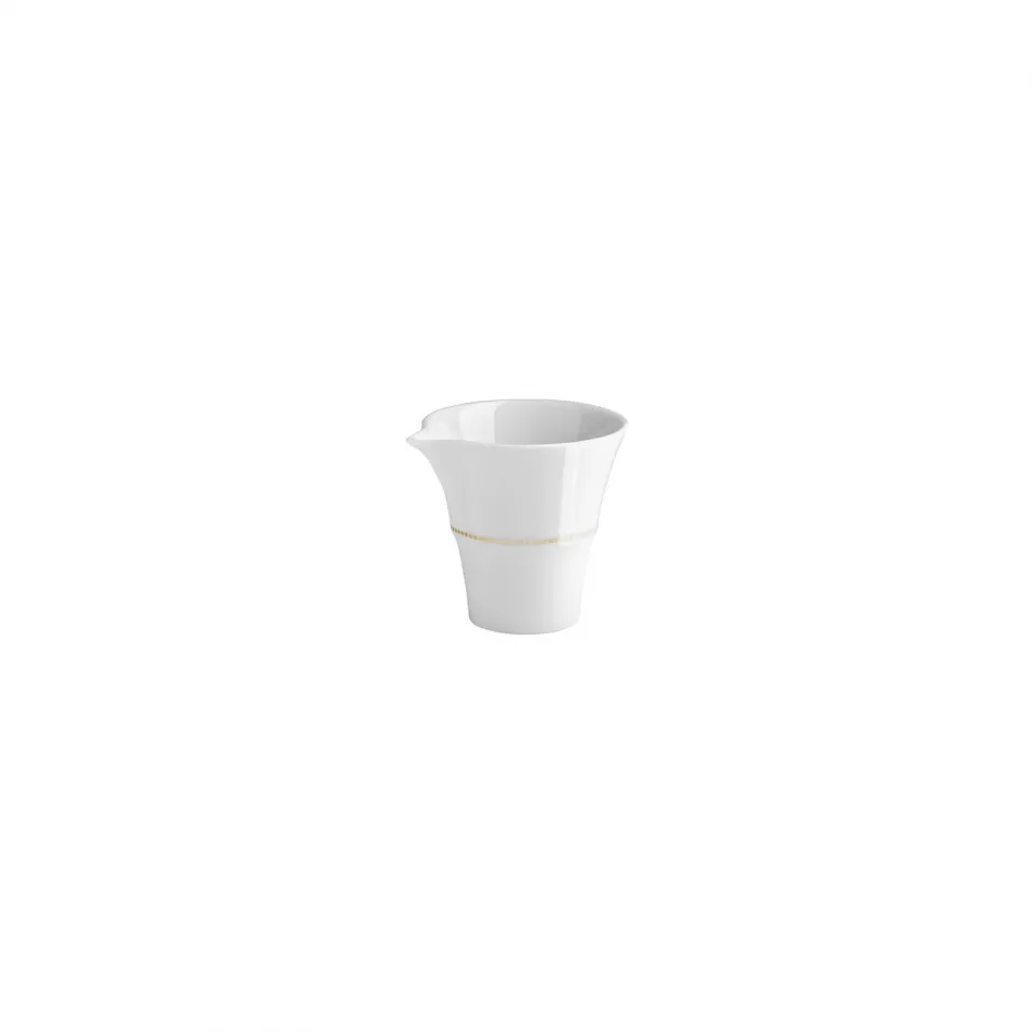 Alif Gold Milk Jug/Creamer, Small Round 3.1" H 3.1" 3.4 oz (Special Order)