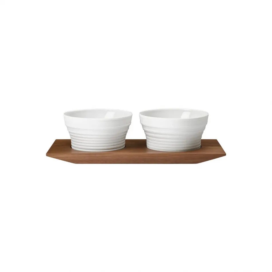 Pulse Dinneware Set Of 2 Jam Dishes On Tray L9.8" W4.3" High 2.6"