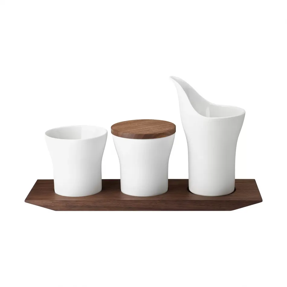 Velvet Set Of 3 Breakfast/Antipasti Dishes On Tray L11.8 In W3.5 In H 3.7 In (Special Order)