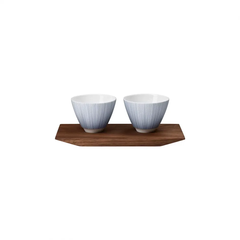 Soda Set Of 2 Amuse-Bouche Dishes On Tray L8.3" W3.5" H 2.8" (Special Order)