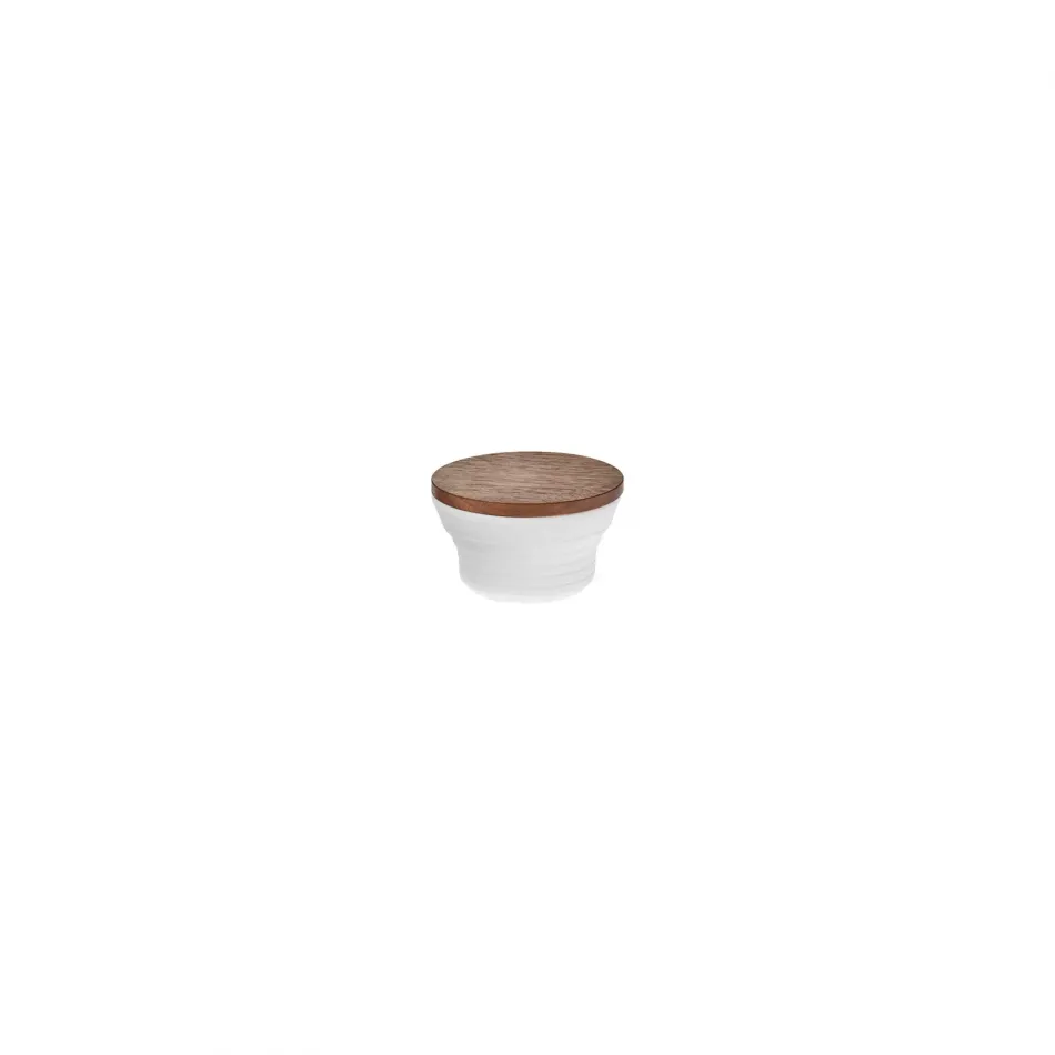 Pulse Salt/Spice Dish & Wooden Lid Round 2.8" H 1.6" H 1.2" (Special Order)