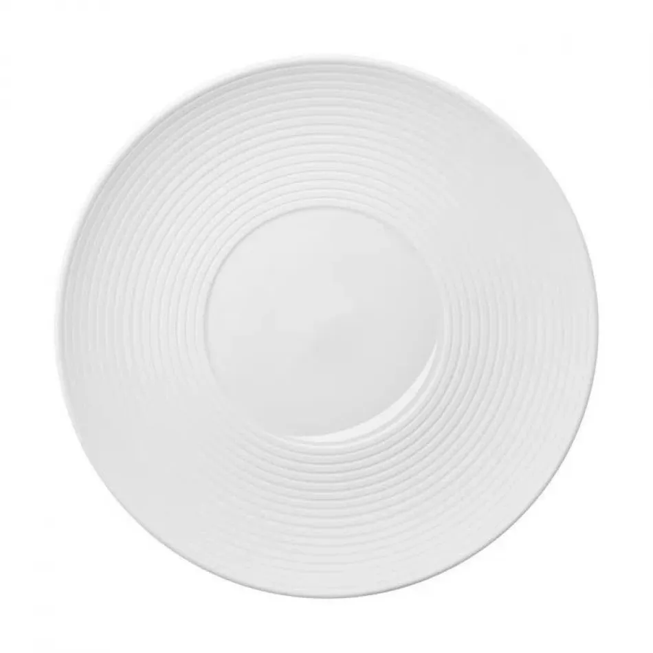 Pulse Dinneware Coupe Plate, Large With Glazed Mirror Diam 12.2" High 1.8"