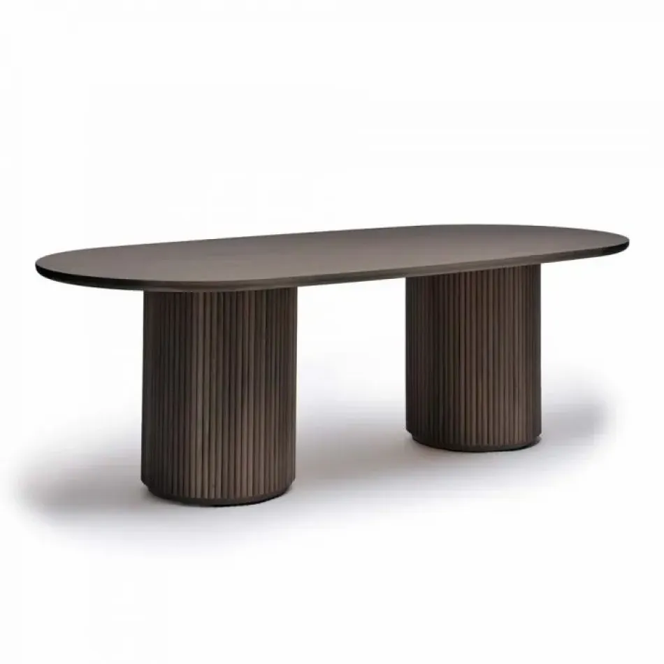 Laurel Oval Dining Table - Mocha