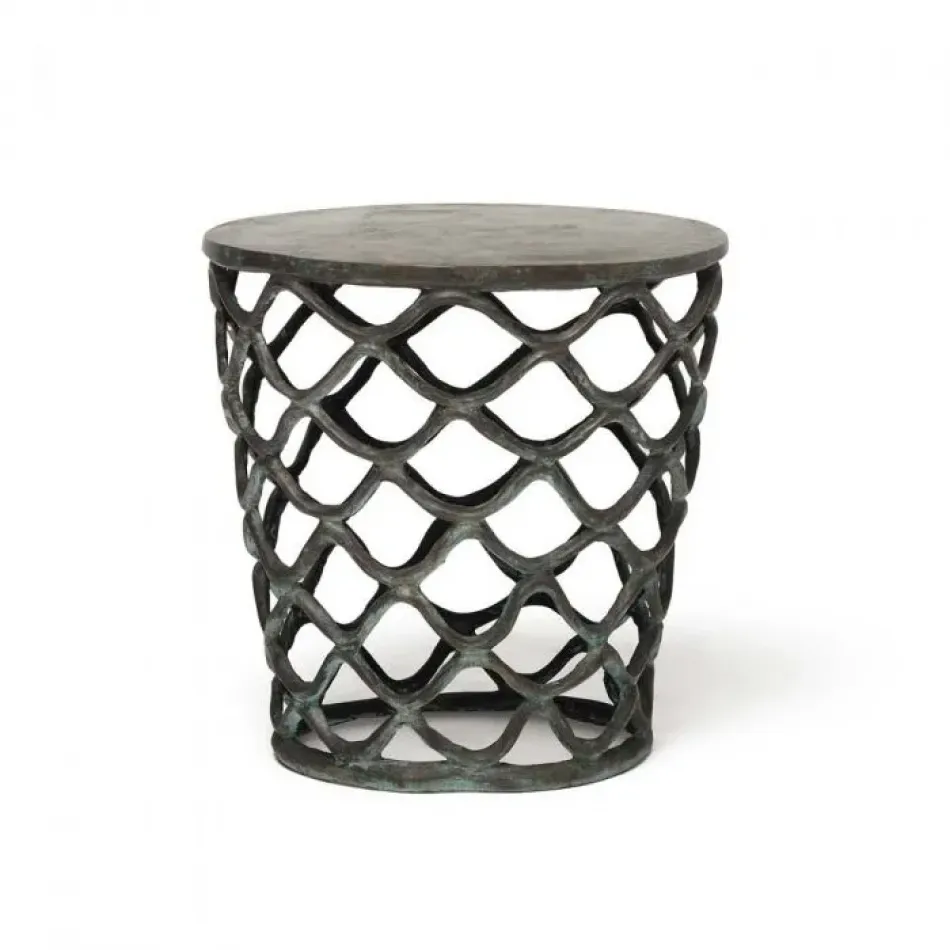 Lattice Accent Table - Verdigris