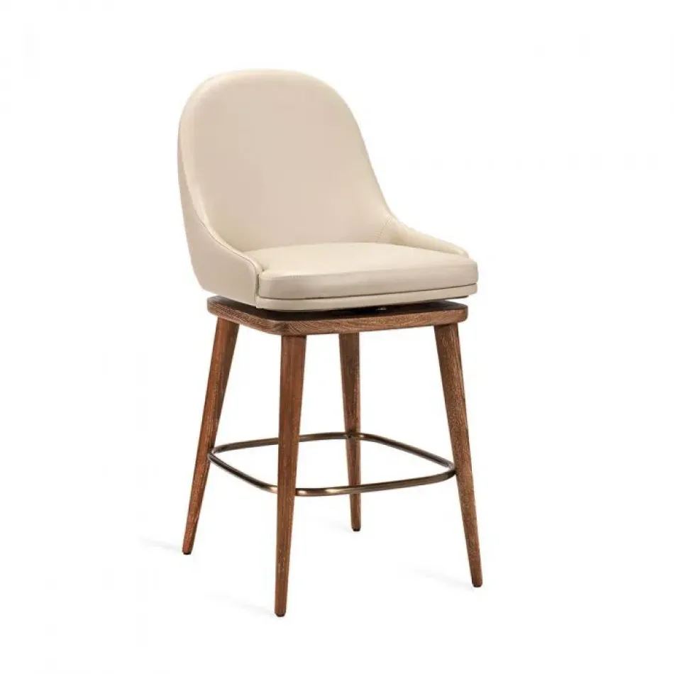 Harper Swivel Counter Stool, Cream