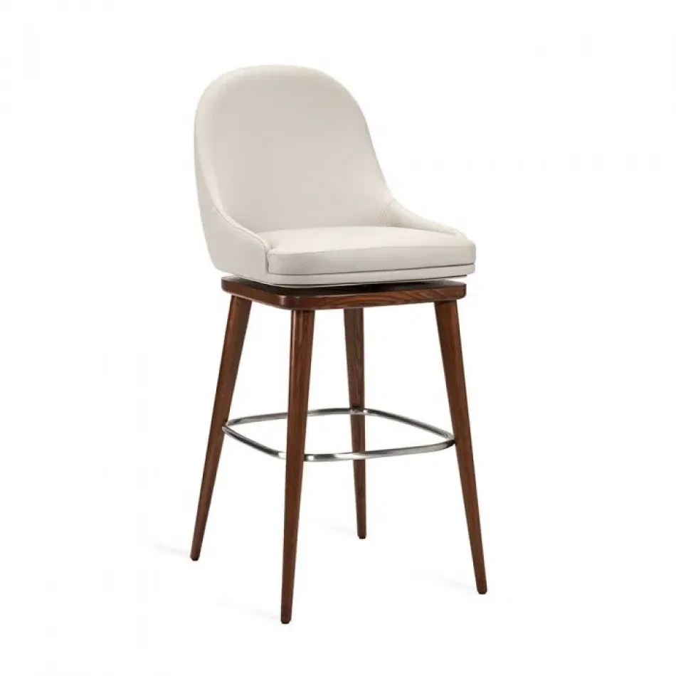 Harper Swivel Bar Stool, Grey