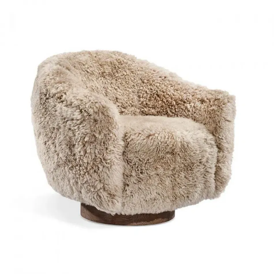 Simone Swivel Chair, Morel Taupe