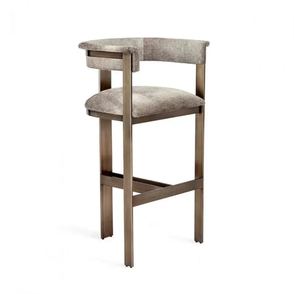 Darcy Hide Bar Stool, Bronze