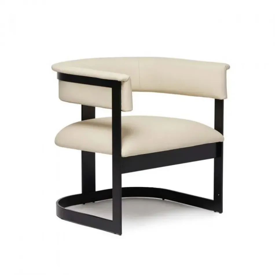 Darcy II Lounge Chair - Black/ Cream