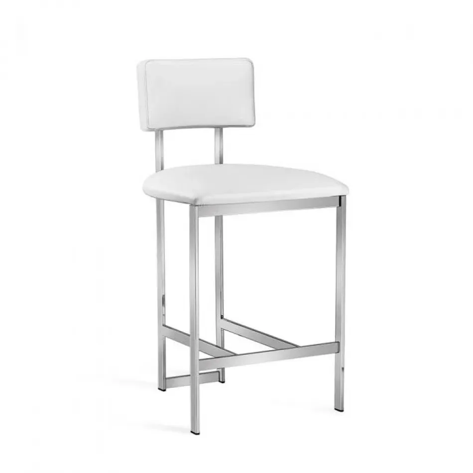 Landon II Counter Stool, White