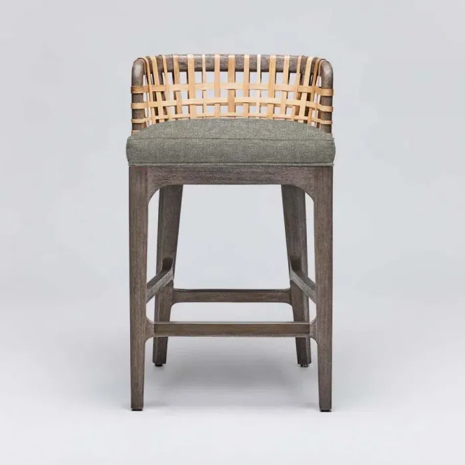 Palms Counter Stool Grey Ceruse/Moss